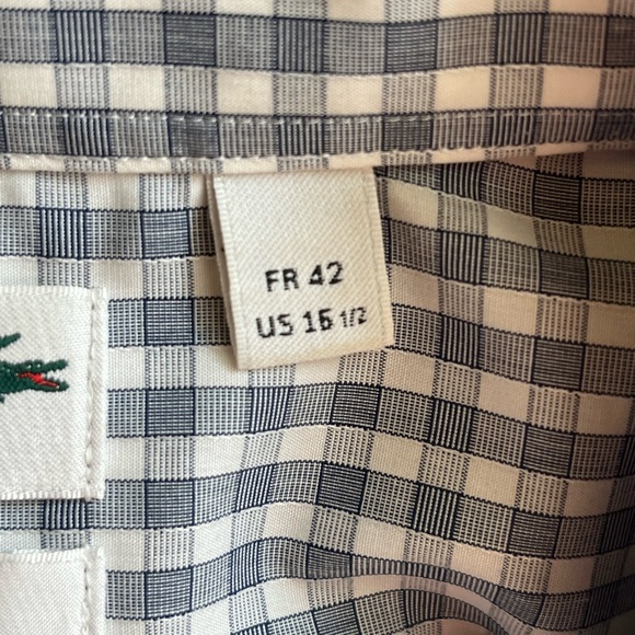 Lacoste Regular Fit Men’s Long Sleeve Button Up Dress Shirt Sz 15.5 - Picture 7 of 7